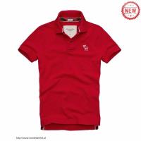 heren abercrombie and fitch korte polo t-shirt moose logo rood Shop Rotterdam fvggl387